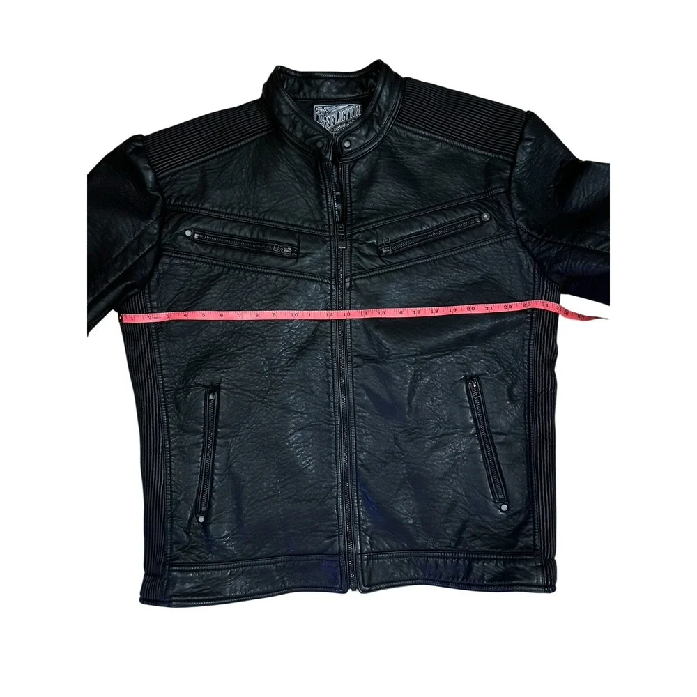 Affliction Limited Edition Polyurethane Moto Jacket Black Heavy Padding Grunge